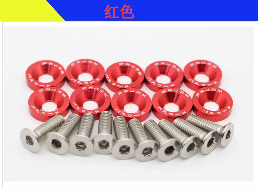 M6 Screws With Coulored Spacers