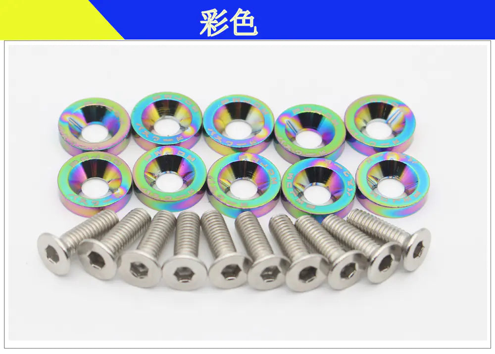 M6 Screws With Coulored Spacers