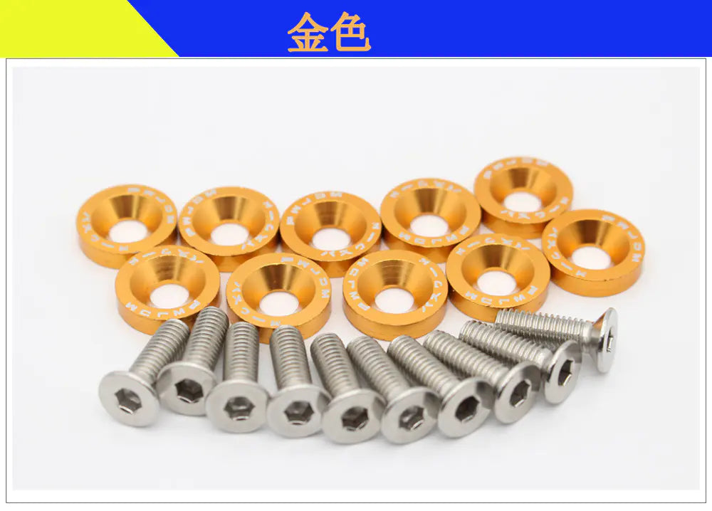 M6 Screws With Coulored Spacers